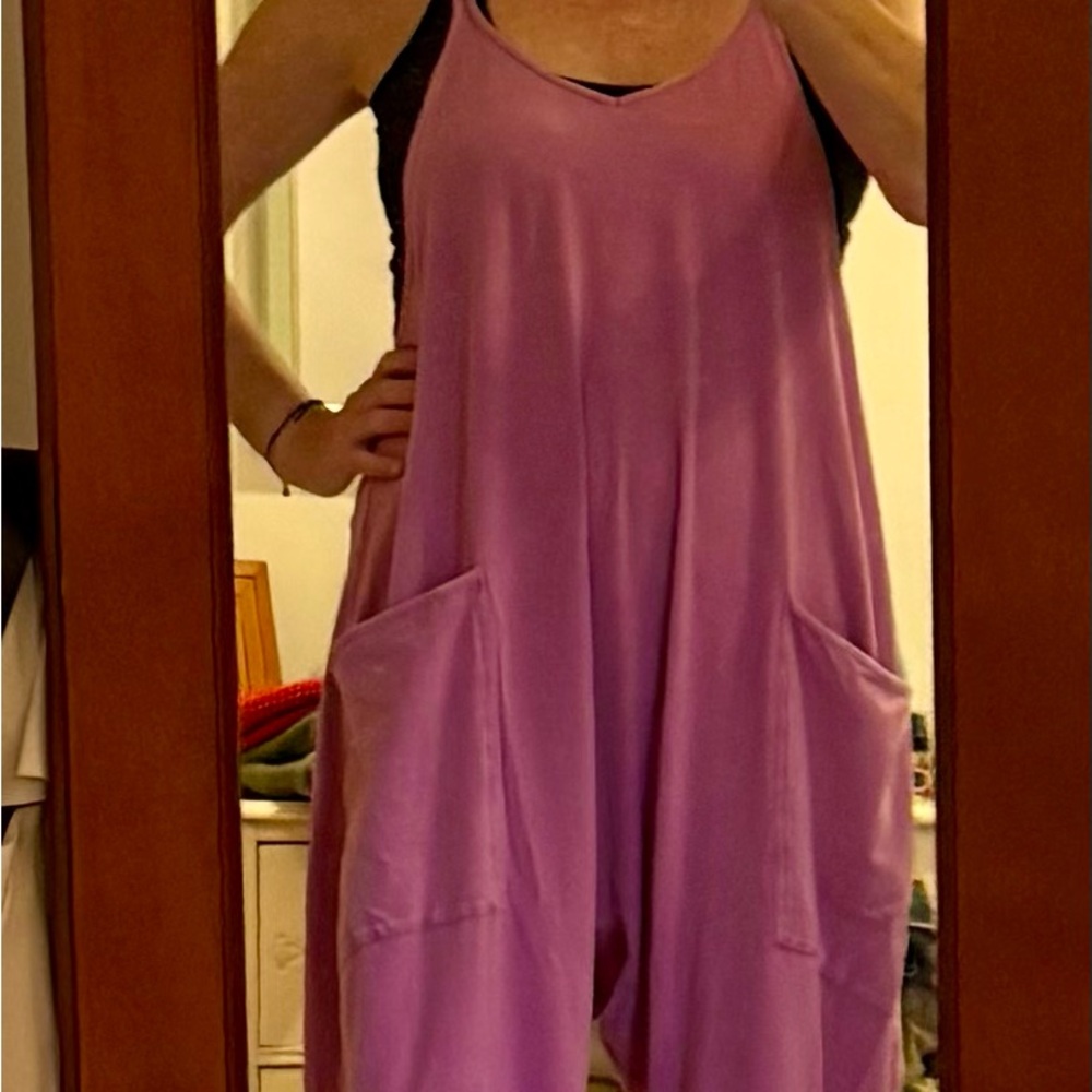FP Movement by Free People Mauve/Pink Sleeveless Jumpsuit Romper